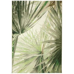 Liora Manne Marina 5 ft. W X 8 ft. L Green Palm Fan Polypropylene/Polyester Rug