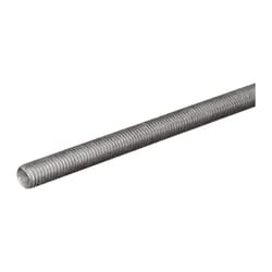 SteelWorks 3/8 in. D X 72 in. L Zinc-Plated Steel Threaded Rod