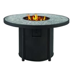 Living Accents 42 in. W Steel Round Propane Fire Pit