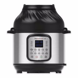 Instant Duo Crisp Stainless Steel Pressure Cooker 8 qt Black/Silver