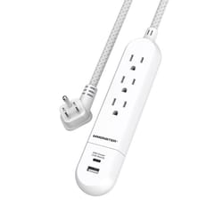 Monster Just Power It Up 4 ft. L 3 outlets Power Strip White
