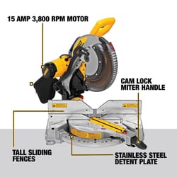 DeWalt 15 amps 12 in. Corded Dual-Bevel Compound Miter Saw Tool Only