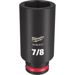 Milwaukee Shockwave 7/8 in. X 3/8 in. drive SAE 6 Point Deep Impact Socket 1 pc