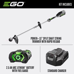 EGO Power+ ST1502SA 15 in. 56 V Battery String Trimmer Kit (Battery &amp; Charger)