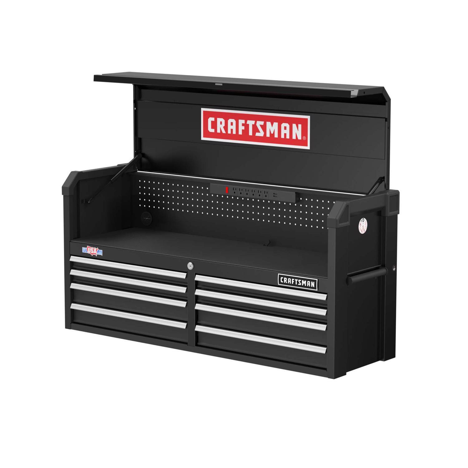 Photo 1 of Craftsman S2000 52 in. 8 drawer Steel Tool Chest 24.7 in. H X 16 in. D