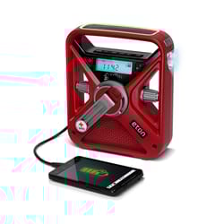 Eton American Red Cross Red Weather Alert Radio Flashlight Digital Battery Operated