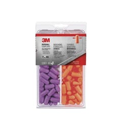 3M 32 dB Soft Foam Ear Plugs Orange/Purple 1 pair