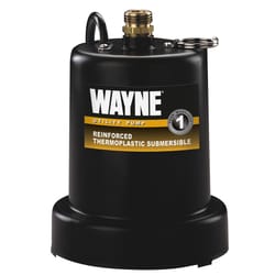 Wayne 1/4 HP 1250 gph Thermoplastic Switchless Switch Bottom AC Submersible Utility Pump