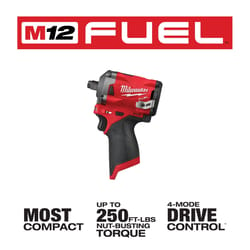 Milwaukee M12 FUEL 1/2 in. Cordless Brushless Stubby Impact Wrench Tool Only