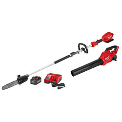 Milwaukee M18 Fuel 10 in. 18 V Battery Leaf Blower/Pole Saw Kit (Battery & Charger)