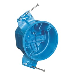 Carlon 25 cu in Round Thermoplastic 1 gang Electrical Box Blue