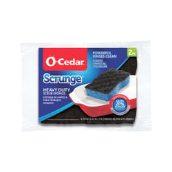 O-Cedar Scrunge Heavy Duty Sponge For All Purpose 4.25 in. L 2 pk