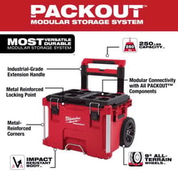 Milwaukee Packout 18.6 in. Rolling Tool Box Black/Red