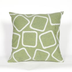 Liora Manne Visions I Lime Squares Polyester Throw Pillow 20 in. H X 2 in. W X 20 in. L