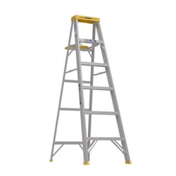 Werner 6 ft. H Aluminum Step Ladder Type I 250 lb. capacity