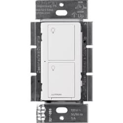 Lutron Caseta 5 amps Single Pole Wireless Smart-Enabled Rocker Switch White 1 pk