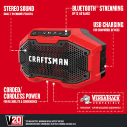 Craftsman V20 20V MAX Wireless Bluetooth Jobsite Speaker
