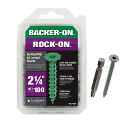Backer-On Rock-On No. 9 X 2-1/4 in. L Star Flat Head Serrated Cement Board Screws