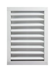 Master Flow 24 in. W X 30 in. L White Aluminum Wall Louver