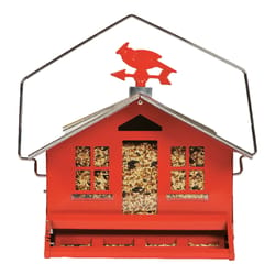 Perky-Pet Squirrel-Be-Gone Wild Bird 8 lb Metal Country House Bird Feeder 1 ports