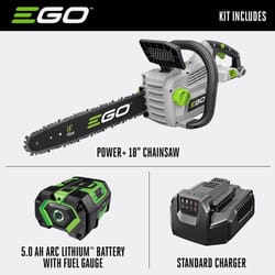 EGO Power+ 18 in. 56 V Battery Chainsaw Kit (Battery & Charger)