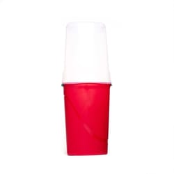 Homz 20 gal Clear/Red Wrapping Paper Storage Container 44.25 in. H X 17.125 in. W X 9.625 in. D
