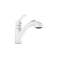 Moen Renzo One Handle White Pull-Out Kitchen Faucet