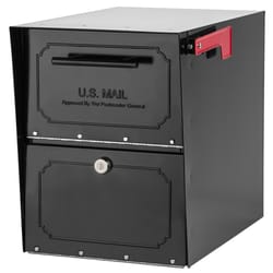 Architectural Mailboxes Oasis Classic Galvanized Steel Post Mount Black Mailbox