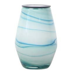 OutDoozie Blue Glass 7.5 in. H Art Aquamarine Outdoor Decoration