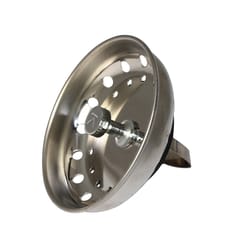 Ace 3-1/8 in. D Chrome Stainless Steel Sink Strainer Silver