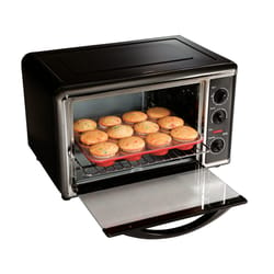 Hamilton Beach Stainless Steel Black Convection Oven and Rotisserie 14.5 in. H X 23 in. W X 18 in. D