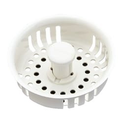 Ace 3-1/2 in. D Plastic Replacement Strainer Basket White