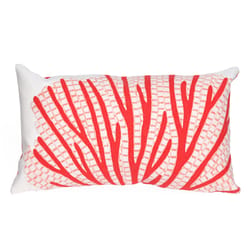 Liora Manne Visions III Coral Coral Fan Polyester Throw Pillow 12 in. H X 2 in. W X 20 in. L