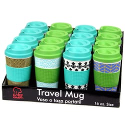 Chef Craft 16 oz Multicolored BPA Free Assorted Travel Mug