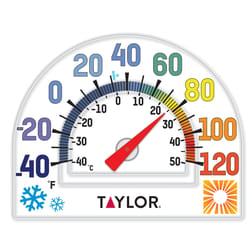Taylor Window Cling Dial Thermometer Plastic Clear