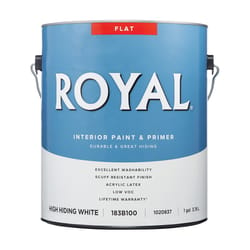 Royal Flat High Hiding White Paint and Primer Interior 1 gal