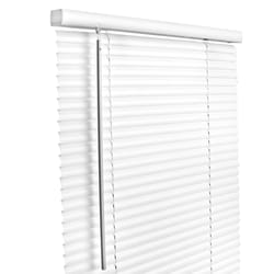 Living Accents Vinyl 1 in. Blinds 63 in. W X 64 in. H White Cordless