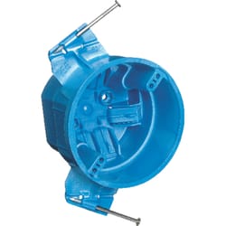 Carlon 25 cu in Round Thermoplastic 1 gang Electrical Box Blue