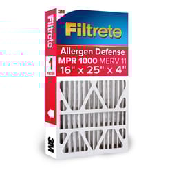 Filtrete Allergen Defense 16 in. W X 25 in. H X 4 in. D Pleated 11 MERV Pleated Allergen Air Filter