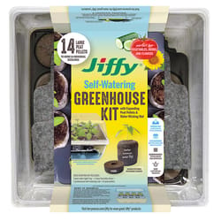 Jiffy 14 Cells 11 in. H X 11 in. W Self-Watering Peat Pellet Greenhouse 1 pk