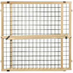 North States Multicolored 32 in. H X 29.5-50 in. W Wood Wire Mesh Gate