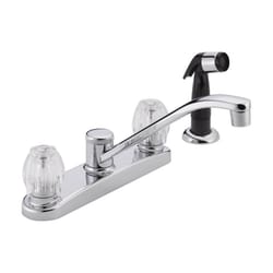 Peerless Two Handle Chrome Kitchen Faucet Side Sprayer Included