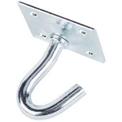 Hampton Small Zinc-Plated Silver Steel 1.75 in. L Clothesline Hook Plate Type 200 lb 1 pk