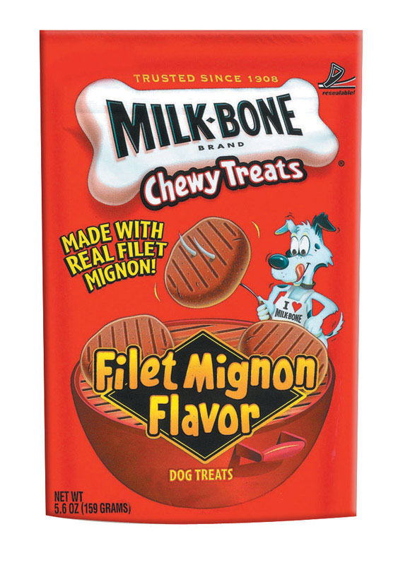 Photo 1 of Milk Bone Chewy Treats Filet Mignon Flavor Biscuit For Dogs 5.6 oz 1 pk*07/17/24*