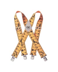CLC Work Gear 4 in. L X 2 in. W Nylon Ruler Suspenders Yellow One Size Fits Most
