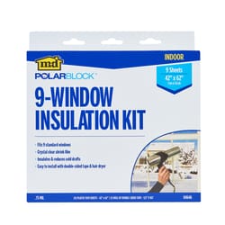 M-D Polar Block Clear 9-Window Indoor Insulation Kit 42 in. W X 62 in. L