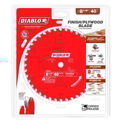 Diablo 8-1/4 in. D X 5/8 in. TiCo Hi-Density Carbide Finishing Saw Blade 40 teeth 1 pk