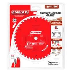 Diablo 8-1/4 in. D X 5/8 in. TiCo Hi-Density Carbide Finishing Saw Blade 40 teeth 1 pk