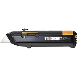 ToughBuilt 6.5 in. Retractable Reloading Utility Knife Black 1 pc