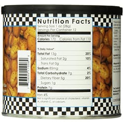 The Carolina Nut Company Sea Salt and Pepper Peanuts 12 oz Can